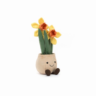 Jellycat Daffodil Pot USA | 62179QTVC